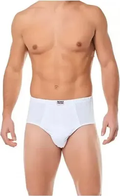 Produktbild von 2 Pack Herren Unterhosen Slips Weiß XXL-8 Größe %100 Baumwolle Unterwäsche K-8