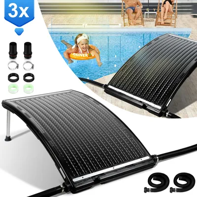 Produktbild von TolleTour solarheizung Sonnenkollektor für Warmwasser Pool-Solarkollektor Sonnenkollektor Fassungsvermögen bis zu 15 Liter 3 Stück 110x69x14cm