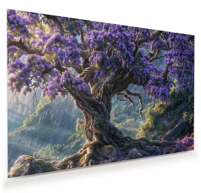 Produktbild von Glasbild 45x30cm in XXL für Wohnzimmer, Schlafzimmer Motiv Magischer Baum