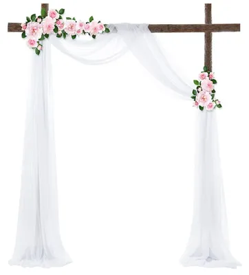 Productafbeelding van Solidchoice - Tulle Achtergrond Gordijn voor Bruiloft en Feestdecoratie