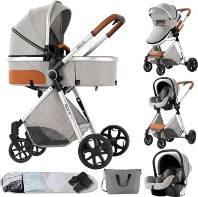 Image de Porte-bébé, polyvalence 3 en 1, design léger et pliable, brume argentée