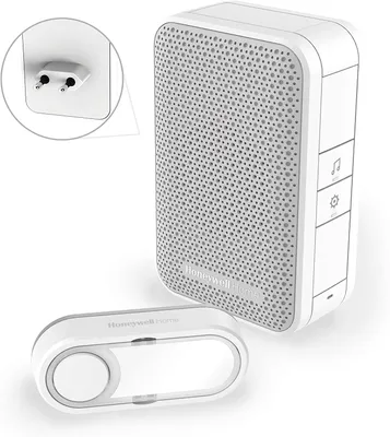 Produktbild von Honeywell Home DC312SP2USB Serie 3 Einsteck-Türgong mit USB-Ladegerät und Klingeltaster (weiß)