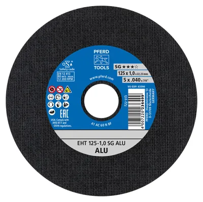 Zdjęcie produktu dla PFERD 61341115, 12,5 cm, 2,22 cm, 1 mm, 12200 RPM, 25 szt.