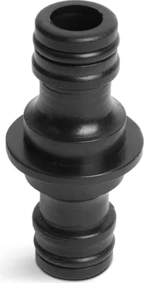 Produktbild von Gartenschlauch-Verlängerung – Schlauchkupplung – 1/2 Zoll ↔ 3/4 Zoll (12,7 mm ↔ 19 mm) – Schnellkupplung für Gartenschläuche – Gartenbewässerung – Kunststoff, schwarz – 1 Stück [11666]