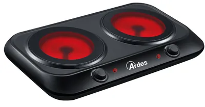Obrázok produktu pre Ardes AR1F402, Čierna, Na pracovnú dosku, Utesnená platňa, Sklokeramická, 2 zone(s), 2 zone(s)
