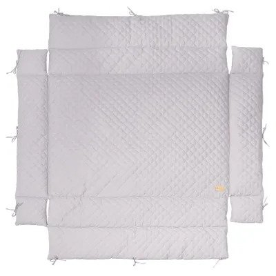 Immagine prodotto di Insertino per passeggino "roba Style" - Adatto a passeggini da 75x100 cm fino a 100x100 cm - Insertino con protezioni laterali - Grigio argento