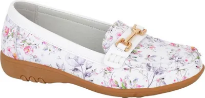 Produktbild von Boulevard - Damen Halbschuhe, Floral, Leder DF2506 (42 EU) (Weiß)