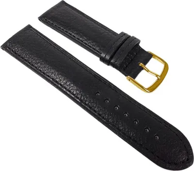 Produktbild von Öko Nappa Ersatzband Uhrenarmband Nappaleder schwarz 22349G, Stegbreite:14mm