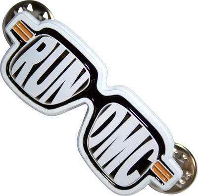 Produktbild von Run DMC - Brille - Abzeichen - Zink-Legierung Nadel RO14096 (Einheitsgröße) (Weiß/Schwarz)