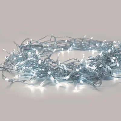 Image de ACA Lighting Chaîne LED à 50 piles (2xAA), CW, IP20, 490+30cm, câble transparent X0650212