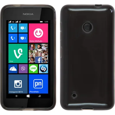 Produktbild von PhoneNatic Case kompatibel mit  Nokia Lumia 530 - schwarz Silikon Hülle transparent Cover