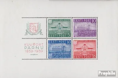 Produktbild von Briefmarken Estland 1939 Mi Block4 (kompl.Ausg.) postfrisch Pernau