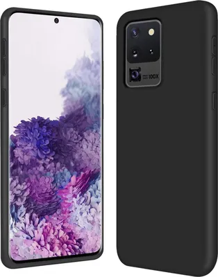Produktbild von Conie TPU Schutzhülle für Samsung Galaxy S20 Ultra Tasche Case Cover Bumper Silikon Mikrofaser Inlay Hülle in Schwarz matt