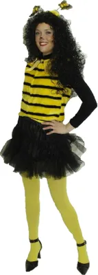 Produktbild von K31292711-32-36-A gelb-schwarz Damen Bienen Weste Kostüm Gr.32-36