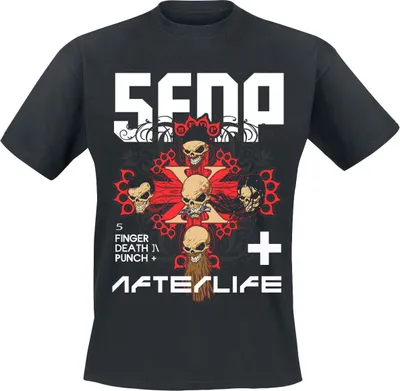 Produktbild von Five Finger Death Punch T-Shirt Herren Retro Afterlife schwarz M