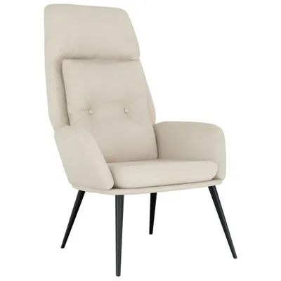 Immagine prodotto di Poltrona relax in pelle scamosciata color crema