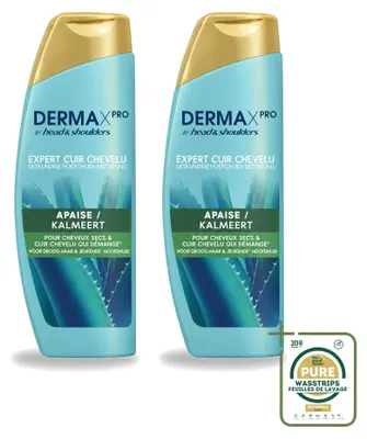 Productafbeelding van 2 x Head & Shoulders DermaX Pro Anti-roos Shampoo, kalmerend, 470 ml - voordeelverpakking - 2 stuks