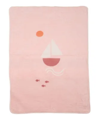 Produktbild von David Fussenegger Babydecke Maja 'Segelboot' 75 x 100 cm Altrosa