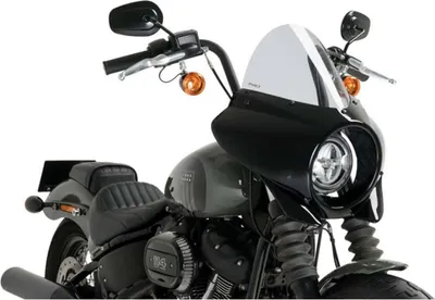 Immagine prodotto di Cupolino PUIG semicarenato fumè chiaro per Harley davidson softail street bob