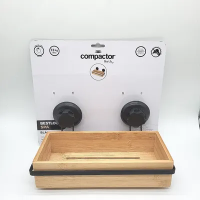 Zdjęcie produktu dla Kompaktor Bestlock Czarna półka ścienna do łazienki Home