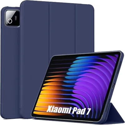 Image de Coque pour Xiaomi Pad 7 / Xiaomi Pad 7 Pro, Hybride Anti-Rayures avec Support - Bleu Marine