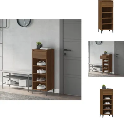 Obrázek produktu pro vidaXL Botník hnědý vzhled dubu 40x36x105 cm materiál na bázi dřeva - Botníky a skříně