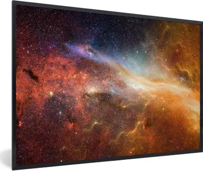 Produktbild von MuchoWow® Gerahmtes Poster Weltraum - Sterne - Farben 30x20 cm - Poster mit Schwarzem Bilderrahmen Wandposter Rahmen Foto Bilder - Kunstdruck - Bild-Poster