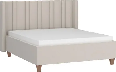 Produktbild von Schlafzimmer Bett Liegefläche 140x200 cm in beige, mit aufklappbaren Bettkasten - ALPINE-129