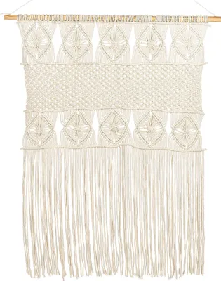 Produktbild von BELIANI Wandbehang aus Makramee Hellbeige im Boho Chic Stil Wanddekoration Wohnzimmer Schlafzimmer