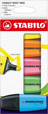 Produktbild von Stabilo - Markierungsmarker Boss Mini Assorti | Eintui a 5 piece | 10 Stück