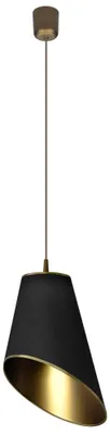 Produktbild von Hängeleuchte, Stoff, schwarz, gold, 30 cm, FOGLIE DI SOLE