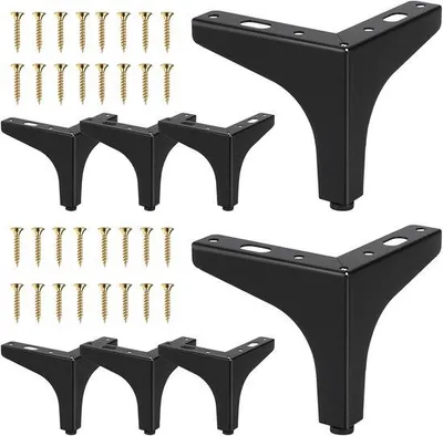 Produktbild von Möbelbein 15 cm - Metall - Modernes Design - Ideal für Möbel