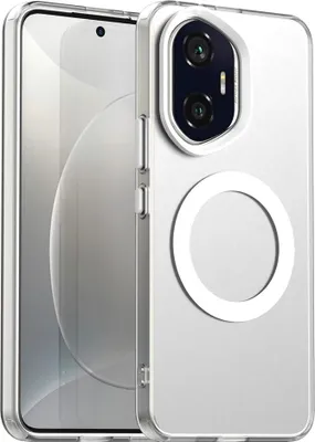 Image de Etui magnétique pour Honor 300, étui antichoc fin, mat et translucide Blanc