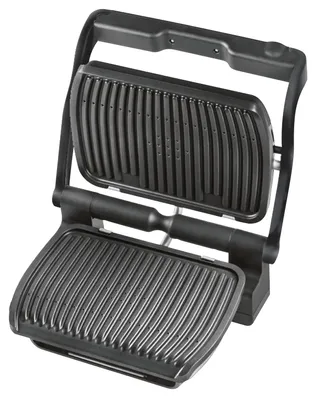 Produktbild von Tefal OptiGrill + GC7128, Schwarz, Edelstahl, Rechteckig, 30 x 20 mm, PTFE, Aluminium