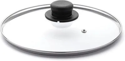 Productafbeelding van Glazen deksel met knop - 14 cm diameter voor potten en pannen