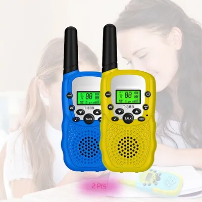 Produktbild von Kinder Walkie Talkie 2PCS Outdoor Remote Control Interaktives Spielzeug mit Hintergrundbeleuchtung LCD-Taschenlampe Urlaub Geschenk für Jungen und Mädchen