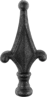Produktbild von Zaunspitze 128x65mm (24mm) Eta Metallspitze Zierspitze Zaunspitzen Zaundekoration Zierelement rustikale Torspitze Schmiedeeisen