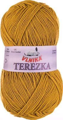 Strickgarn TEREZKA 100% Baumwolle, senfgelb