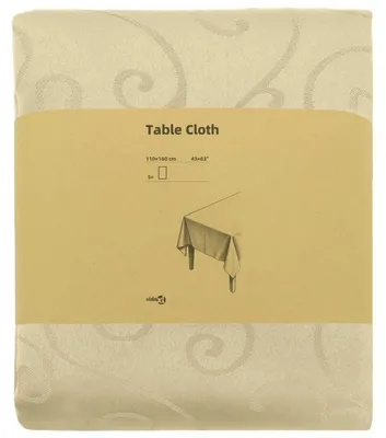 Image de vidaXL, nappe rectangulaire, lot de 5, couleur crème, 110 x 160 cm