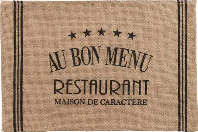 Image de Set de table jute Au bon menu