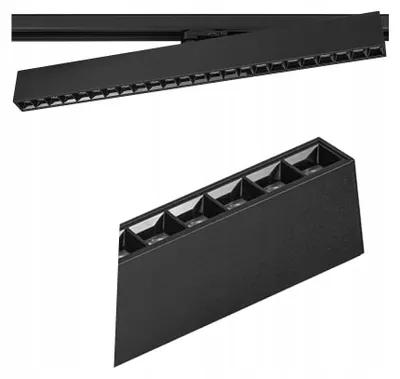 Produktbild von LED Linienleuchte 24W 46cm Schwarz 4000K 3-Phasen Schienenmontage