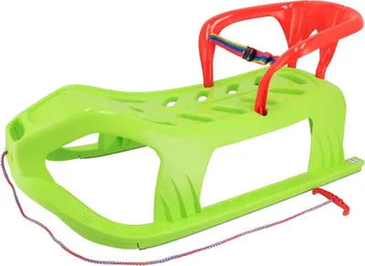 Produktbild von Kunststoffschlitten mit Rückenlehne Baby Mix SNOW STAR grün