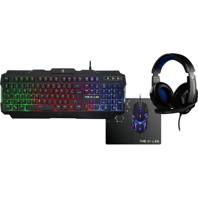 Immagine prodotto di G-Lab Combo Argon, cavo, USB, interruttore a membrana, AZERTY, nero, include il mouse