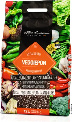 Obrázok produktu pre LECHUZA VEGGIEPON 12 litrov | Substrát pre zeleninu, bylinky a ovocie | predhnojený, vegánsky a bez rašeliny | 19592