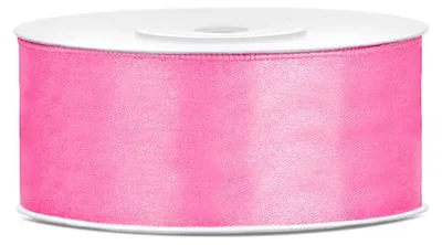 Image de Ruban cadeau en satin rose 25m 25mm de large