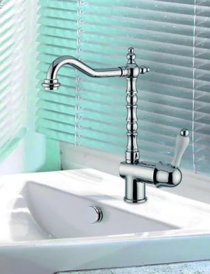 Immagine prodotto di Accessori per il bagno - Rubinetto di miscelazione per lavabo in stile liberty retrò Miscelatore monocomando per lavabo serie Milano - Italy