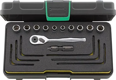 Zdjęcie produktu dla STAHLWILLE 96016304, Zestaw nasadek, 18 głowic(e), 230 mm, 130 mm, 685 g