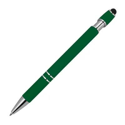 Produktbild von Touchpen Kugelschreiber aus Metall / mit Muster / Farbe: dunkelgrün
