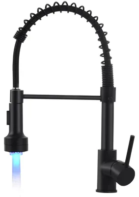 Immagine prodotto di Rubinetto da cucina con miscelatore monocomando, con erogatore estraibile a LED, girevole a 360°