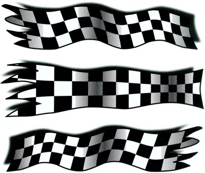 Produktbild von Hermann Schütz Aufkleber Styling-Flag schwarz-weiß 3er-Set 210x150mm